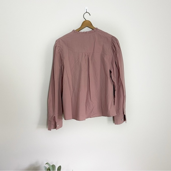 [Creamchild] Women's Dusty Pink Romantic Button Down Long Sleeve Top - Picture 6 of 7